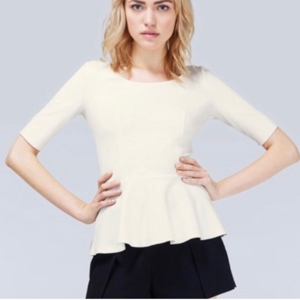 ARITZIA‎ Babaton Barrett Peplum Women’s Top Size S Back Zip Lilac Ruffle